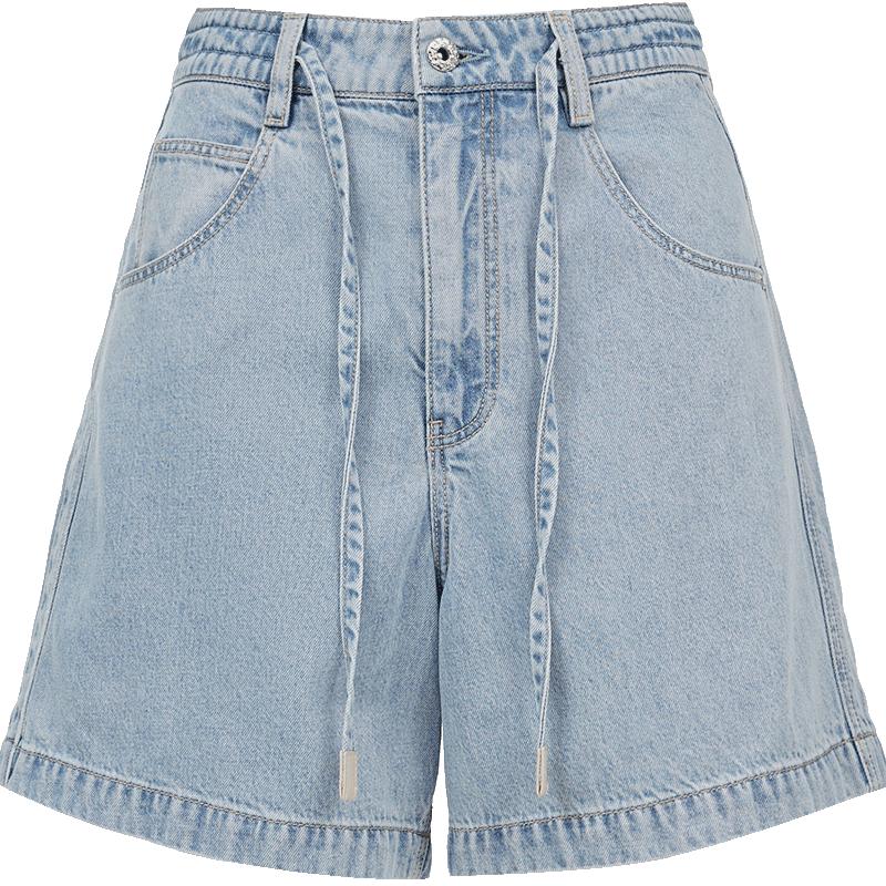 ONLY Women's High-Waist A-Line Denim Shorts