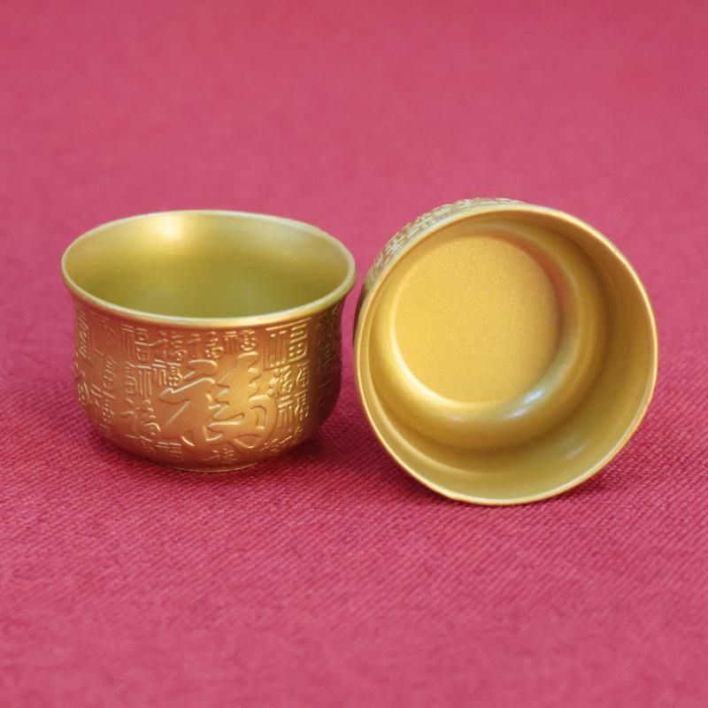 Cornucopia in Ottone Puro Resistente Attira Ricchezza Piccolo Mini Cilindro di Riso Baifu Vaso Baifu Tazza Accessori per la Decorazione della Casa
