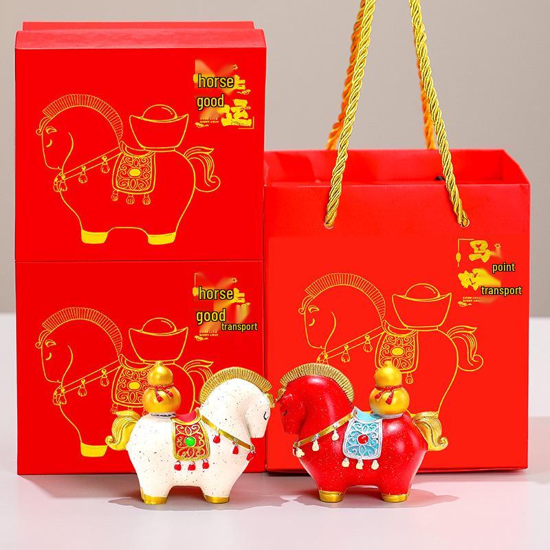 Year of the Horse Zodiac Gift Set: Contemporary Horse Ornament Souvenir