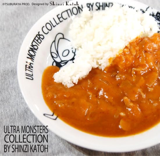 Ogura Pottery Ultra Monsters Collection Lightweight Curry Plates, Set of 2, Ultraman X Dada