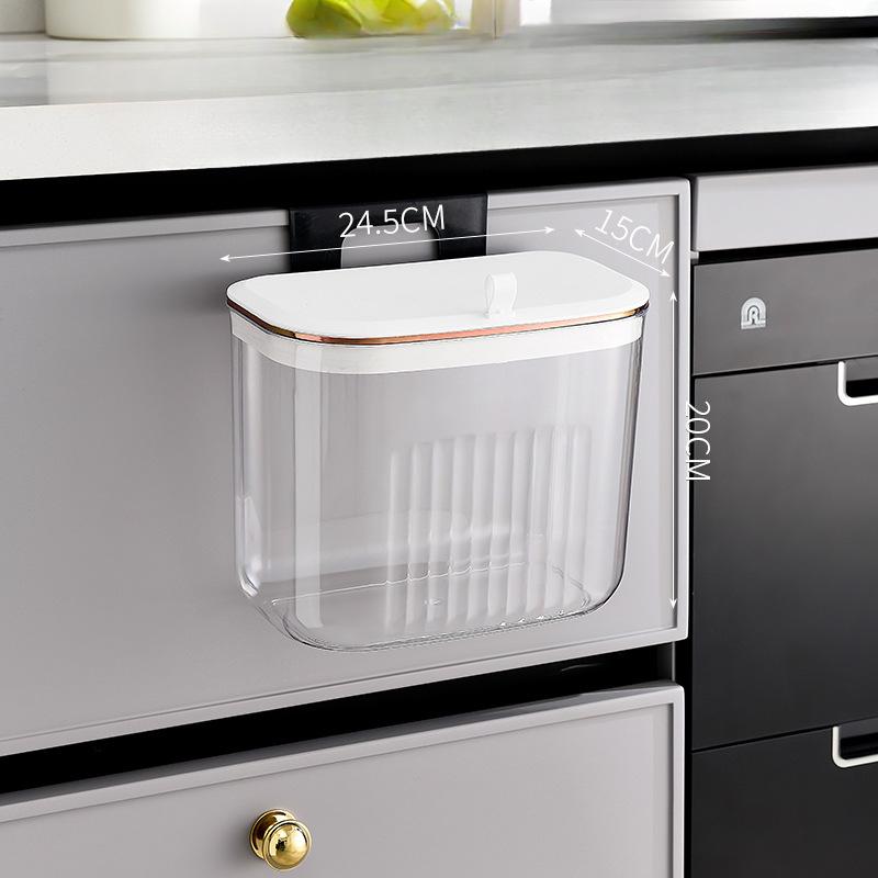 Настенные мусорные баки Кухонные шкафы с крышками Липкие крючки Ведро для хранения кухонных отходов Бытовой туалет Туалет Корзина для швейной бумаги small 2451520cm прозрачный белый 1533₽