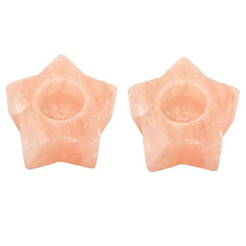 Serenity Himalayan Salt Star Tea Light Holder (Pack of 2)
