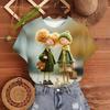 New Women's T-Shirt 3D Print Pattern Casual Fashion Short Sleeves