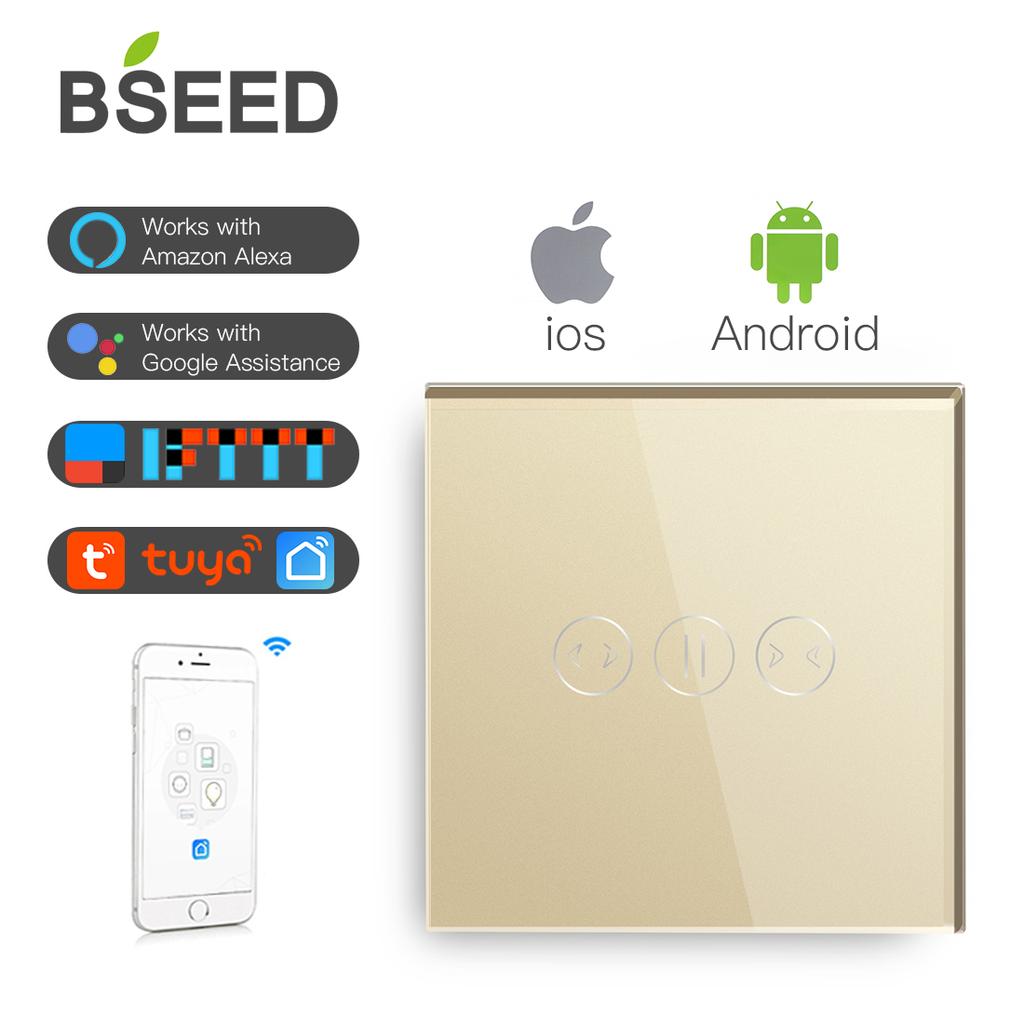 BSEED Wifi Curtains Switch Wireless Intelligent Smart Curtain Switch Support For Tuya APP Google Assistant Voice Control