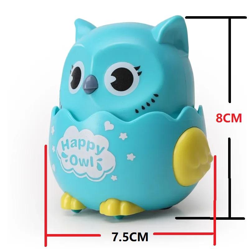 Kids Press Sliding Owl Toy Classic Wind Up Mechanical Interactive Toy Birthday Xmas Gift for Boys Girls