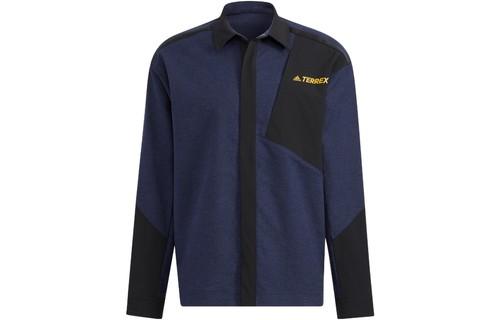 

adidas Terrex Voyg Long Sleeve Shirt With Front Zip Pocket Detail HN2041 M тёмно-синий