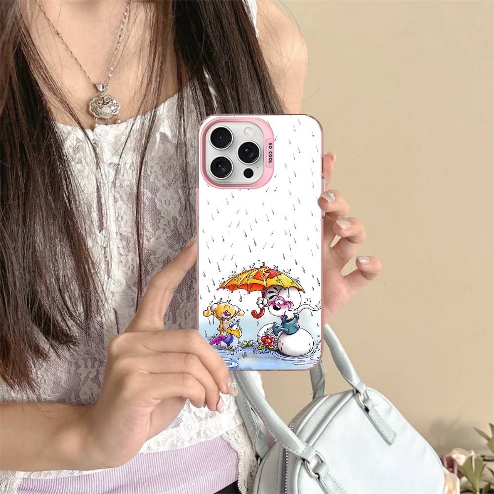 Cartoon D-Diddl Phone Case For IPhone 16 15 14 13 12 11 17 Pro MAX Plus Pro Matte Shockproof Cover