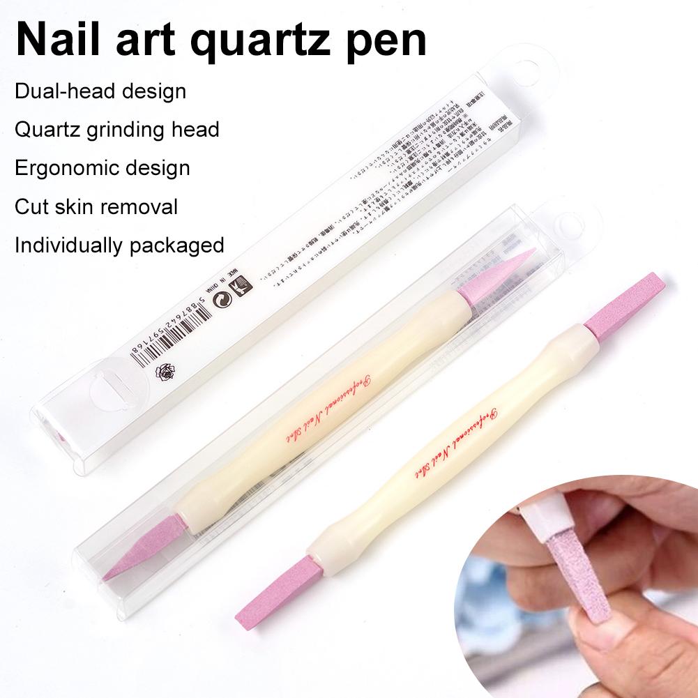 Doppelseitiger Quarz-Nagelstift Professioneller Nagelhautentferner-Stift Schrubb-Schleifstift Maniküre-Werkzeug zur Entfernung von toter Haut
