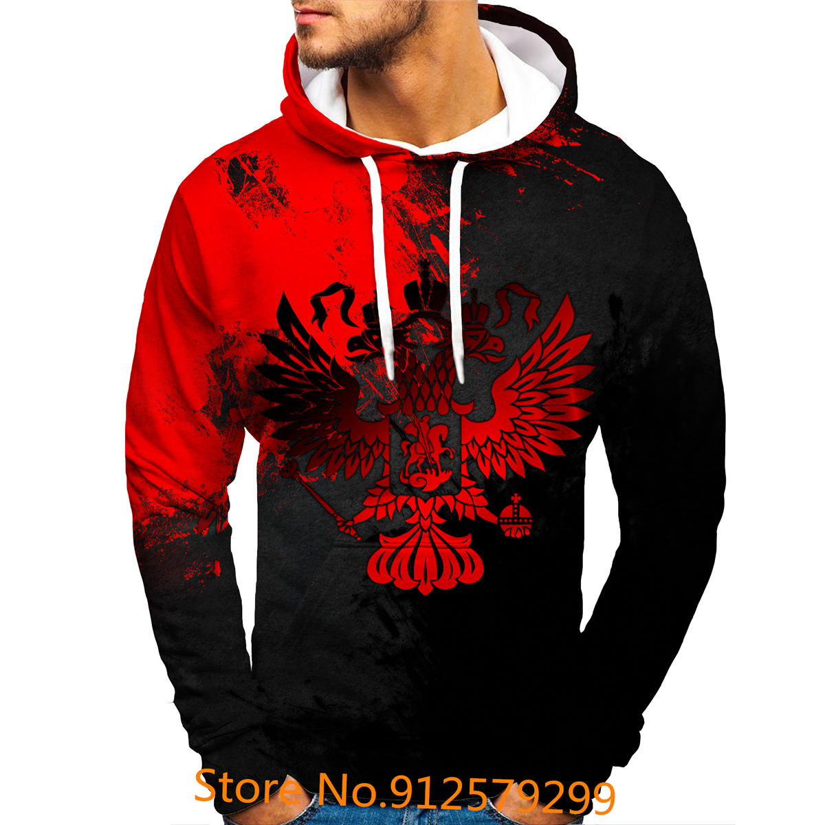 2022 Персонализированный 3D-принт флага России Толстовка Мужская Повседневная Камуфляжная Толстовка 4XL 1956₽