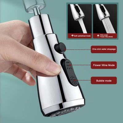 Yousheng Kitchen Faucet Extender 360 Degrees Rotatable 3 Modes Adjustable Sprayer Attachment Universal Faucet Aerator Sink Tap Head Replacement