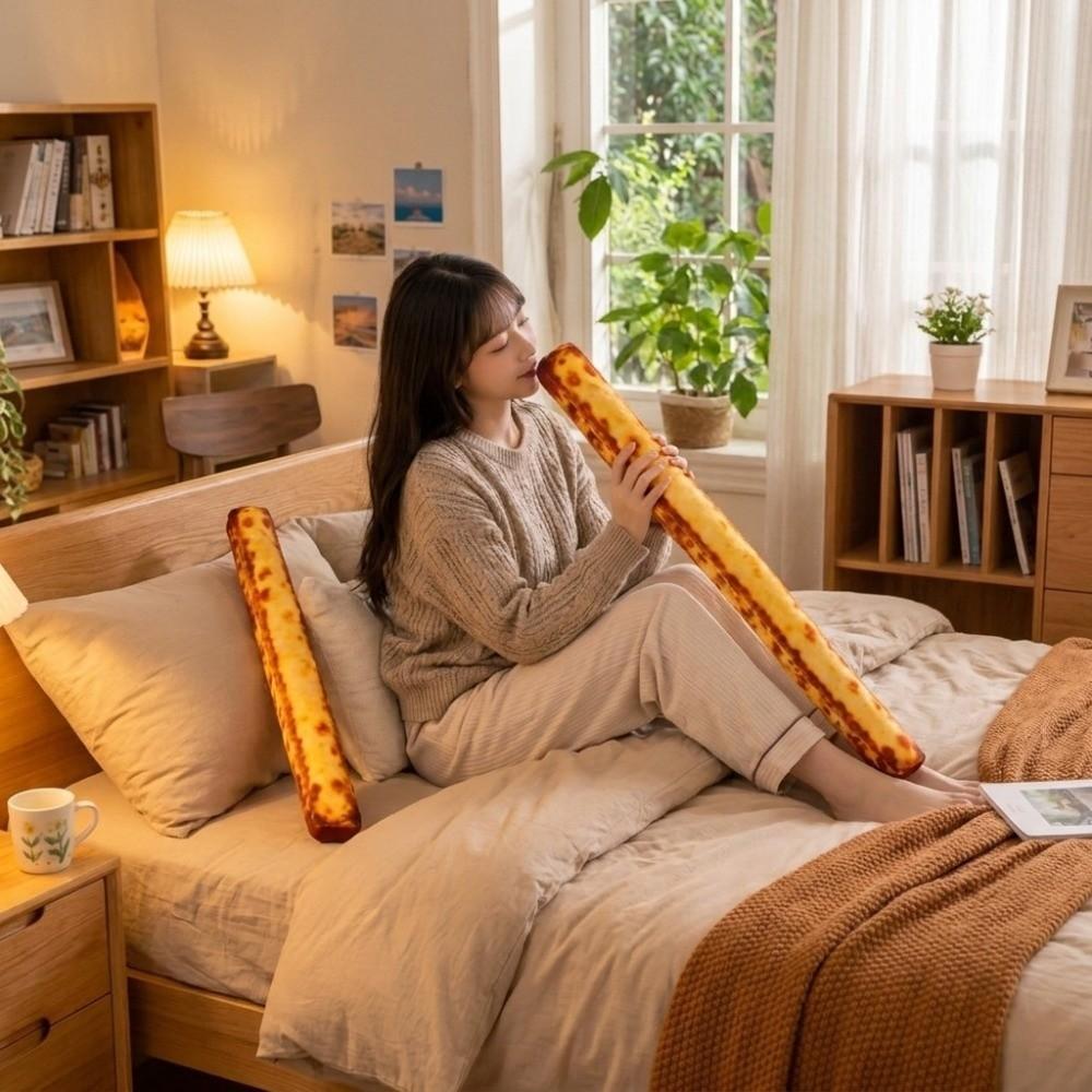 Creative Bread Plush Toy Soft Cake Plush Doll Kids Toy Long Egg Tarts Plush Doll Home Decor