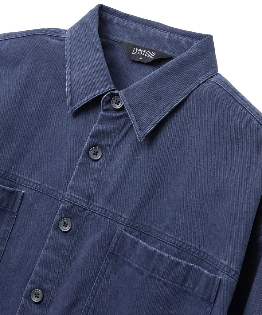 LXT Cotton Washed Overshirt Jacket [Navy]