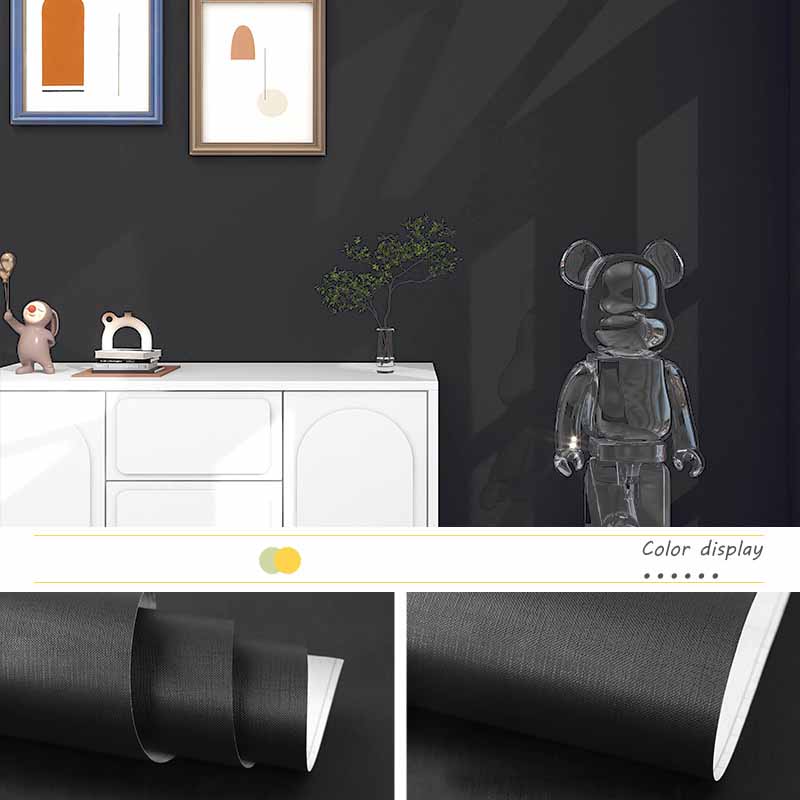 Einfarbig Verdickt Wasserdicht Selbstklebende Tapete Schlafzimmer Akzentwände Dekorativ