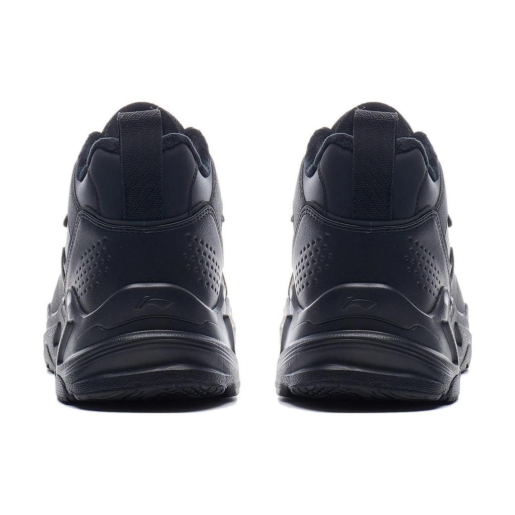 Li-Ning Defender Non-Slip Wear-Resistant Mid-Top Casual Shoes Men Shoes Black AGLT127-1