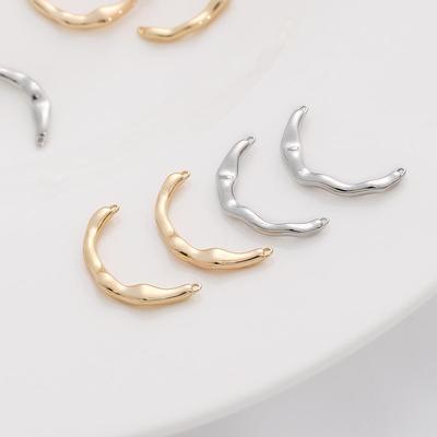 1 adet/torba Bakır Kalp Ve Düzensiz Şekilli Yarım Daire Yüzük DIY El Yapımı Takı Yapımı Aksesuarları