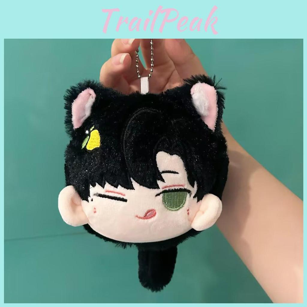 Night Light And Plush Doll Keychain Anime Cartoon Character Stuffed Gifts Fans