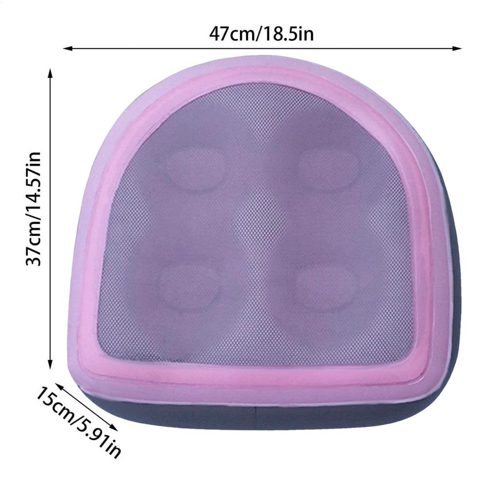 Inflatable Booster Seat Bathtub Seat Cushion Chair Backrest Hip Massage Support With Suction Cup For Car Desk Driving Camping