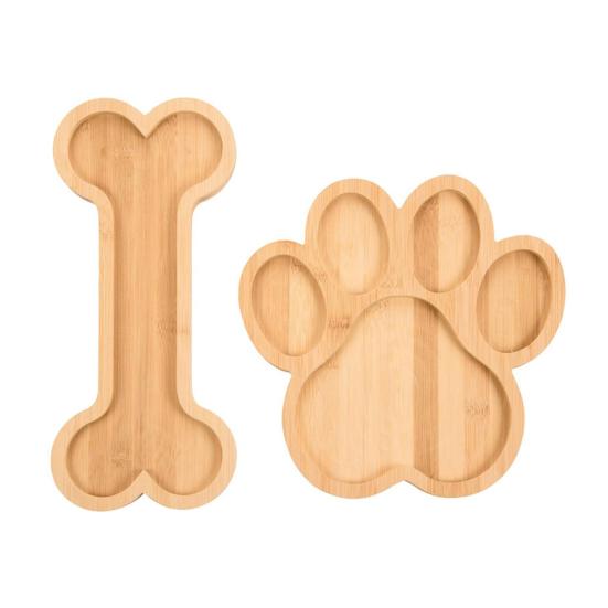 Bamboo Serving Tray Bone or Claw Shaped Charcuterie Board Snack