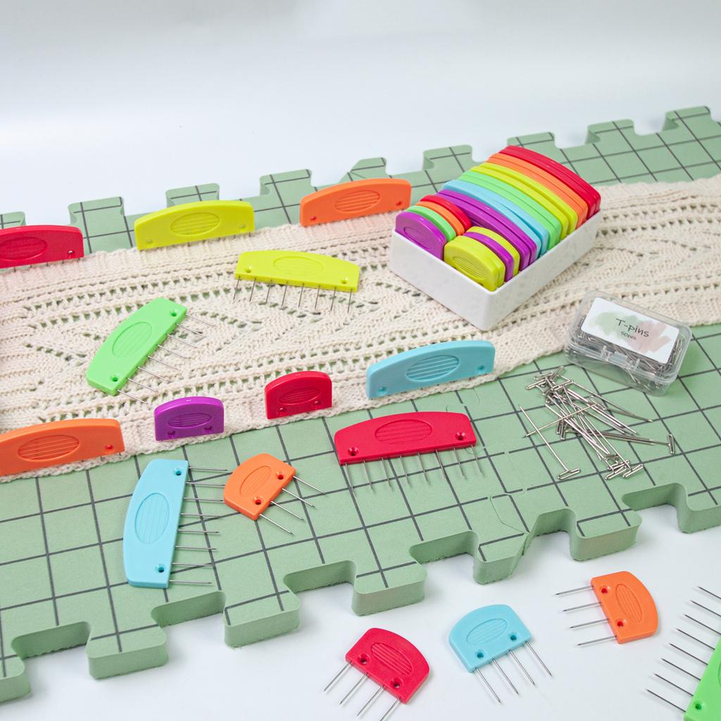 20 ks Pletacích blokovacích hřebenů 4kolíkové 8kolíkové Pletací blokovací špendlíky pro blokování Pletací vyšívací projekt Háčkovací blokovací nástroj