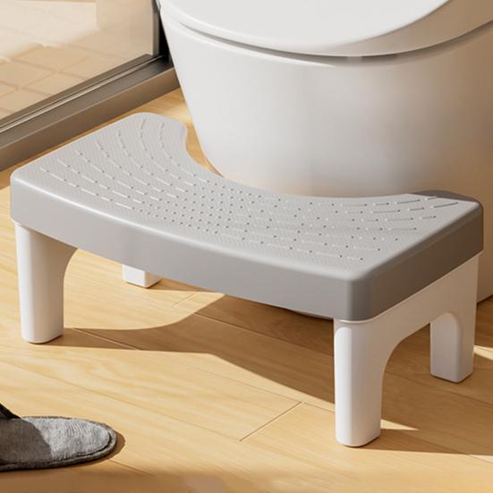 Household Toilet Stool Anti-slip Surface Solid Legs Thickened Squatting Stool Adult Squat