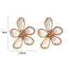 Luxus Kristall Blume Ohrstecker Braut Strass Ohrringe Schmuck Accessoires