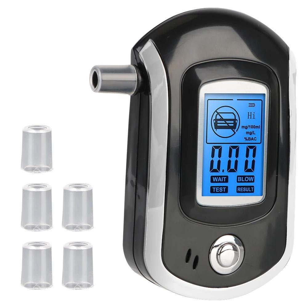 

Portable AT6000 Breath Alcohol Tester - High-Accuracy LCD for Personal Use чорний