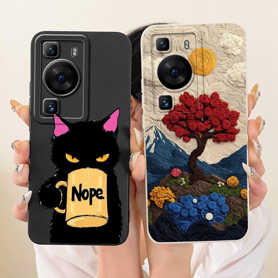 Casing For Huawei P60 Cover Fashion Cartoon Cute Funny Painted Silicone Funda For Huawei P60 LNA-AL00 Phone Case