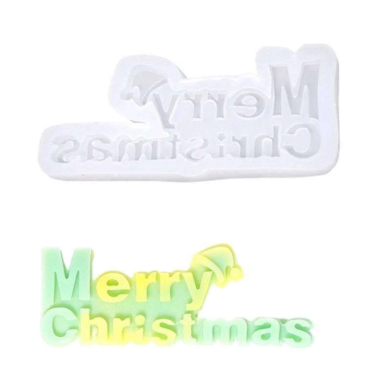 Merry Christmas Silicone Mold Heat Resistant Food Grade Silicone For Handmade Candle Chocolate Baking Holiday Decoration