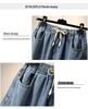 Plus Size Women's Embroidered Denim Shorts - Summer 2026, Loose Fit, Wide Hips, Thick Slimming, Wide-Leg Capri Pants