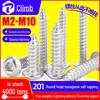 "201 Stainless Steel Hexagon Pan Head Self-Tapping Screws (M3-M10)"