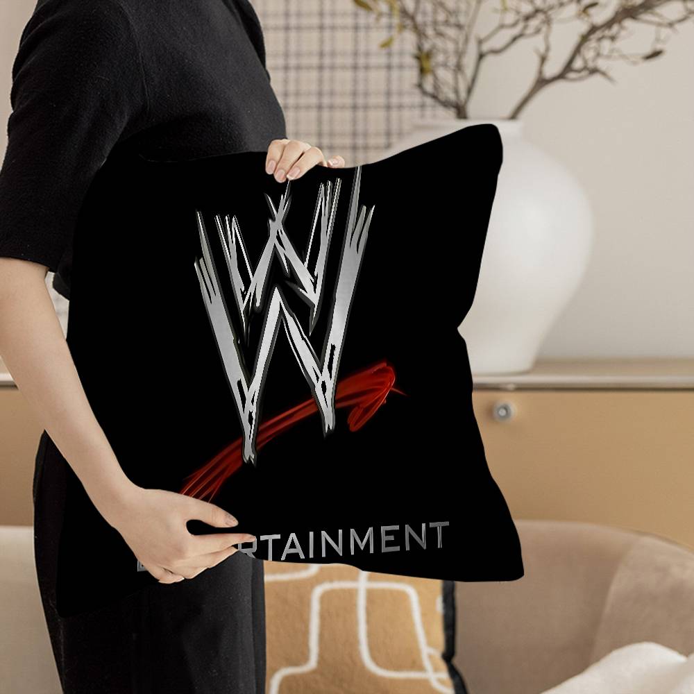W-W-W-ES W-WrestlingS StarS Pillow Covers Cartoon Sofa Decorative Home Double-sided Printing Short Plush Cute Cushion Cover