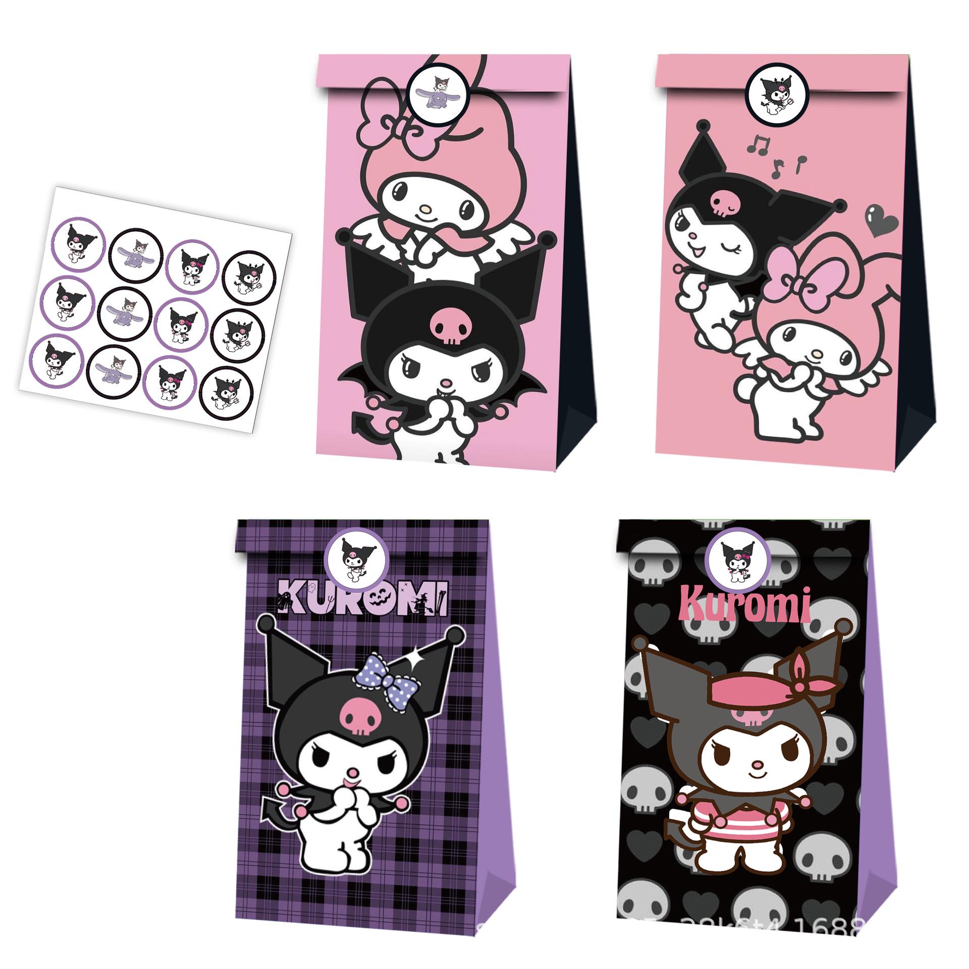 Available Kuromi Gift Bags for Birthday Party or Festival Celebrations - Candy and Gift Packaging Paper Bags