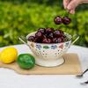 Metal Colander Fruit Bowl with Drainage Decorative Smooth Handles Strainer Basket for Spaghetti