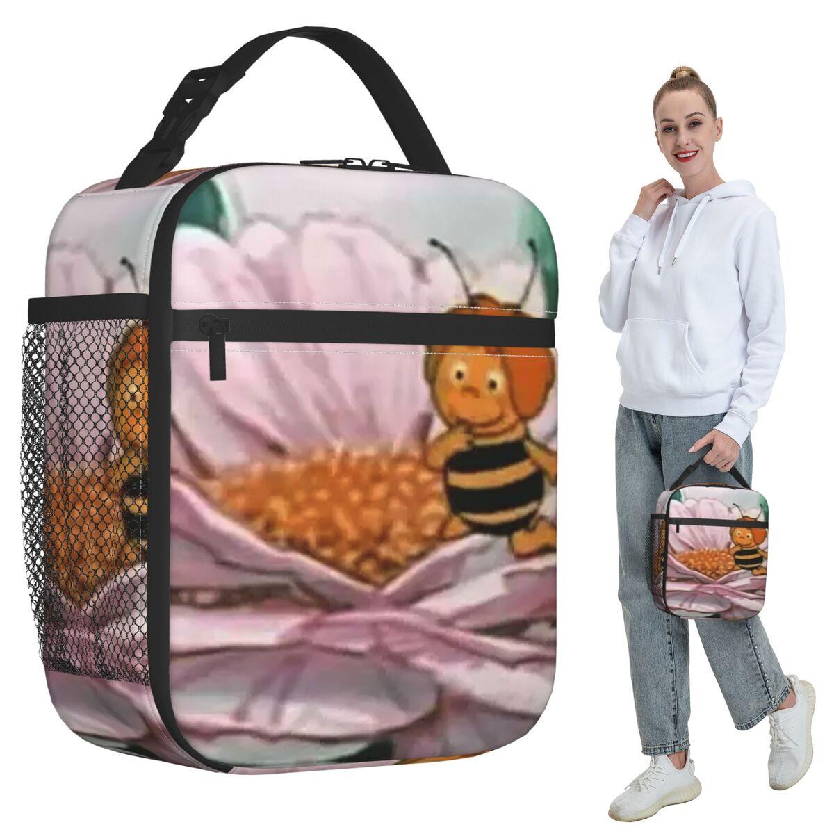 Maya The Bee Insulated Lunch Bag for Kids School Cooler Thermal Food Box Tote Portable Lunch Boxes Container One Size