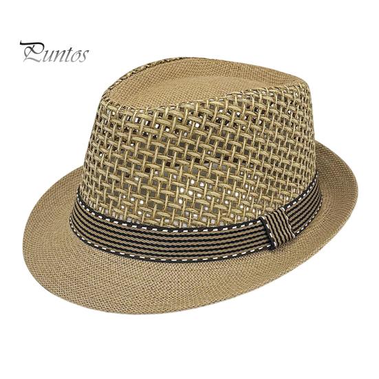 Mesh Woven Hat Wide Brim Sun Hat, Hollow Breathable Jazz UV Outdoor Protection Air Circulation for Activities Beach Travel Golf
