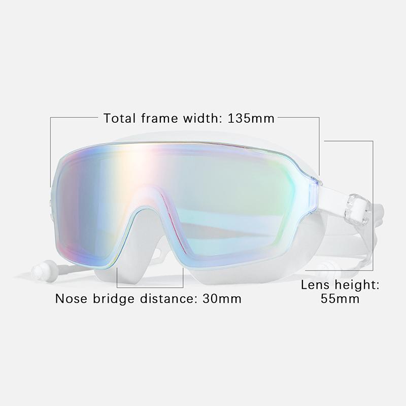 Outdoor Schwimmbrille Anti-Beschlag Weites Sichtfeld Tauchen Schwimmbrille Mit Ohrstöpseln Für Kinder's Wasserdichtes Tauchen Schwimmbrille
