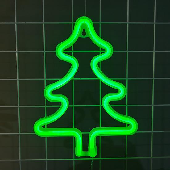 Weihnachtsbaum-Kaktus-Leuchtreklame, LED-Licht, USB/batteriebetrieben,  blendfrei, kreative LED-Neonlicht-Wandkunst-Dekoration gnstig kaufen   Preis, kostenloser Versand, echte Bewertungen mit Fotos  Joom