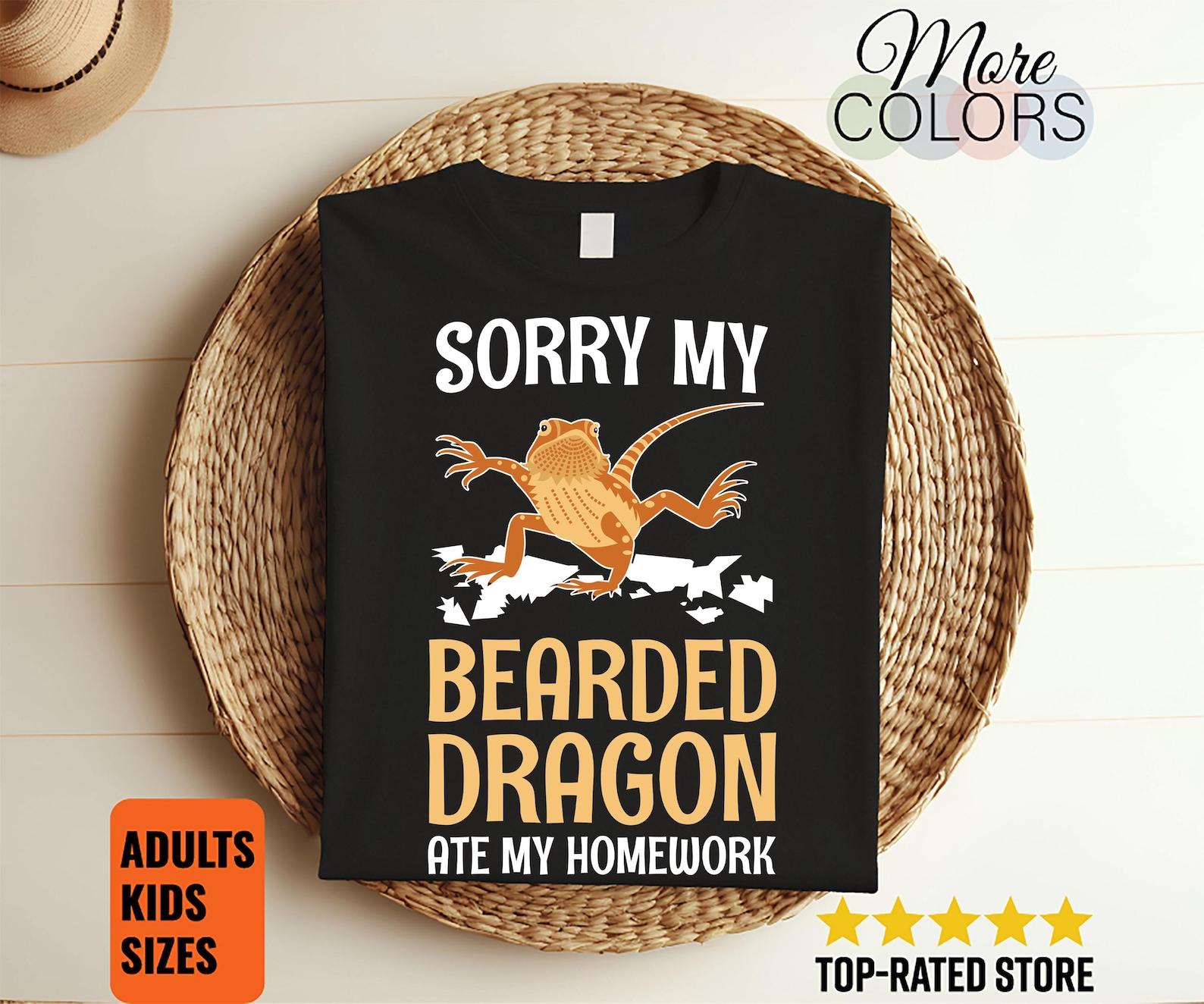 Bearded Dragon Reptile Funny Lizard Lover Gift T-shirt, Cute Bearded Dragons, Owner Birthday Present Tees, Reptiles Lizards Shirts, Pogona, 100