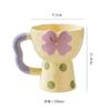 Cute Flower Patten Ceramic Bowl Ins Style Home Ice Cream Cup Dessert Cup Coffee Mug Gift for Girlfriends Home Kitchen Decor