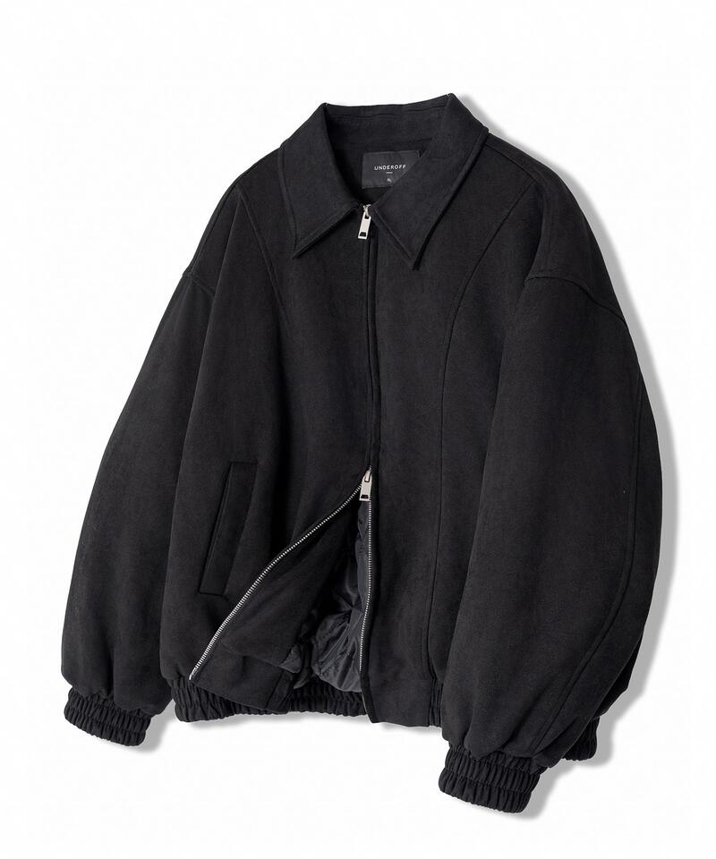 Underoff Suede Padded Blouson Jacket Brown