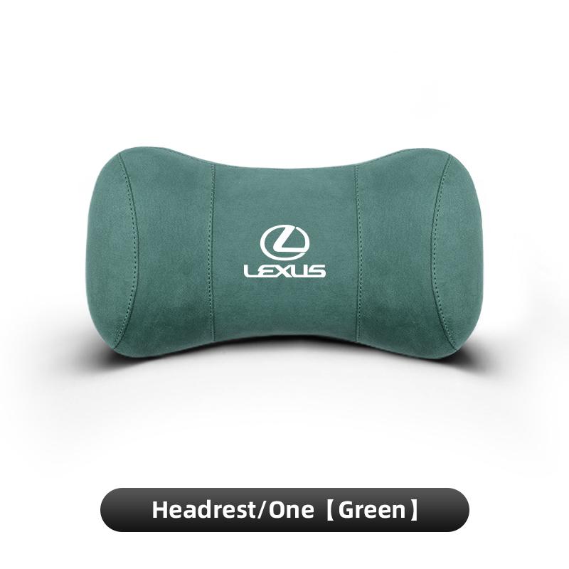 Lexus Car Seat Suede Memory Cotton Neck Pillow Headrest For Lexus LS LC RZ RX330 IS250 Ct200h ES300h RX350 IS300h NX300h RX400h