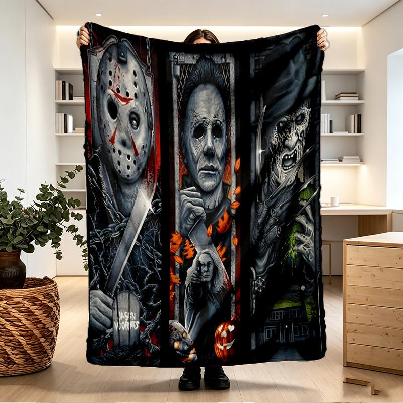 Friday the 13th Print Blanket - Soft & Comfortable, for Bedroom, Travel, Sofa, Home Decoration - Birthday Christmas Gift for Friend
