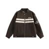American Retro Striped Color Block Racing Leather Jacket for Men & Women - 2025 Spring Couples' Casual Trend.