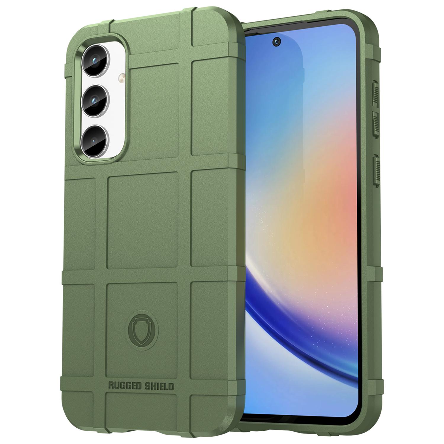 

Для Samsung Galaxy A35 5G TPU чехол для телефона противоударный чехол для мобильного телефона с квадратной сеткой текстуры Green