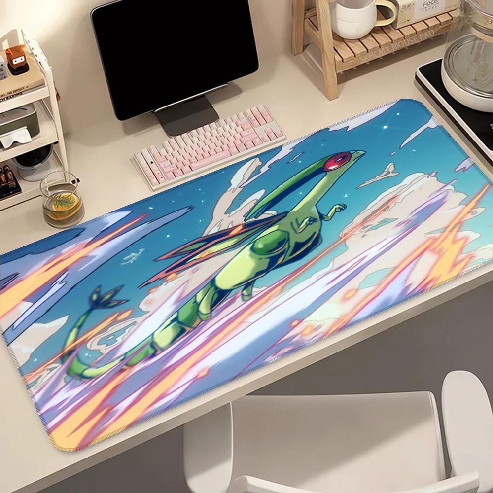 Mouse Pad Extended Large Gaming Desk Mat P Flygon Base Stitched Edges Smooth Surface for PC Laptop Gamer Office Home