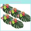 Colorful Tropical Green Polyester Leaves Collection For Luau And Moana Celebration Decor