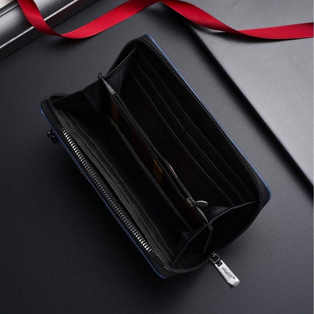 Men's Long Zipper Mobile Phone Bag Men's Large-capacity Clutch Bag Multi-card Business Clutch Bag