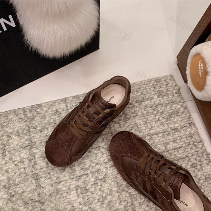 Woman Casual Sport Shoes 2026 Spring New Fashion Lace Up Comfortable Soft Hardwearing Flat Shoes Trendy Versatile Non Slip Flats