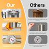 2025+ DeliMeat , Stainless Steel Ham PressMold with Thermometers & Silicone Kitchen Mittens