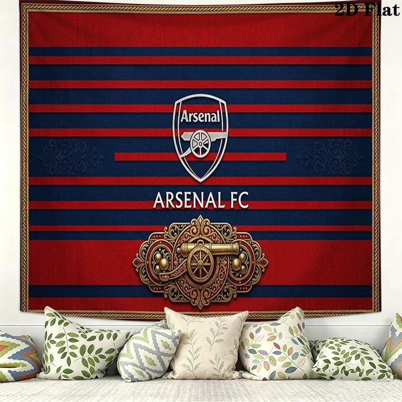 Arsenal F.C Wall Tapestry Aesthetic Wall Hanging Printed Fabric Blanket Decorative Tapestries for Bedroom Living Room Home Decor